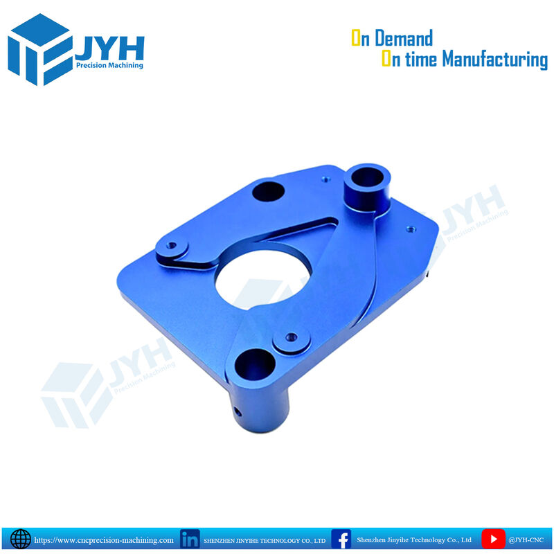 High Precision CNC Machined Blue Anodized Aluminum Parts with Corrosion Resistance and Lightweight Strength