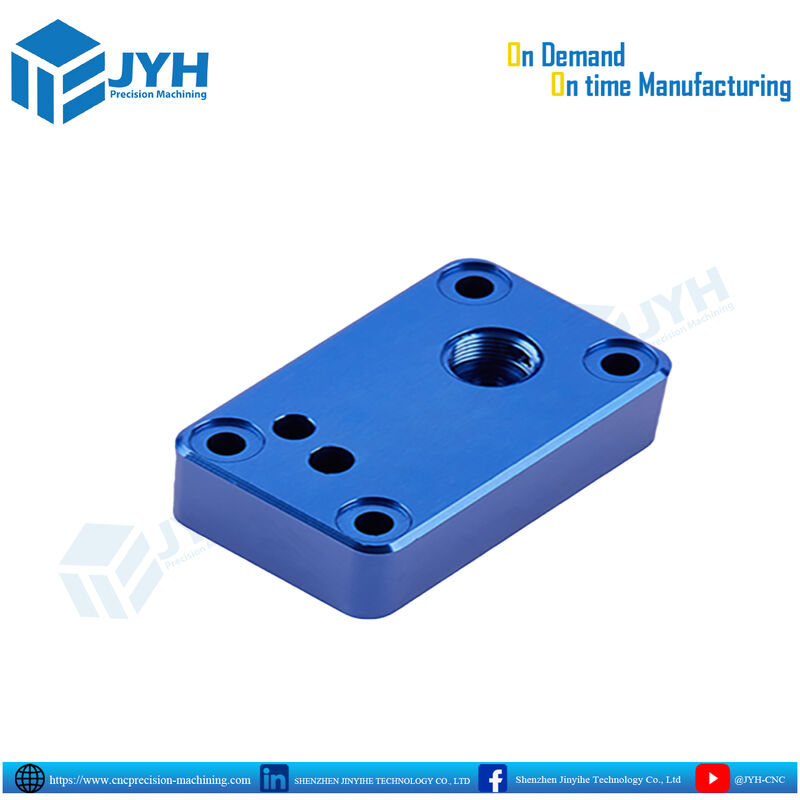 High Precision CNC Machined Blue Anodized Aluminum Parts with Corrosion Resistance and Lightweight Strength