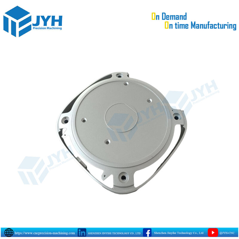 Weiß eloxierte Aluminiumgehäuseteile mit hochpräziser CNC-Bearbeitung und Korrosionsbeständigkeit