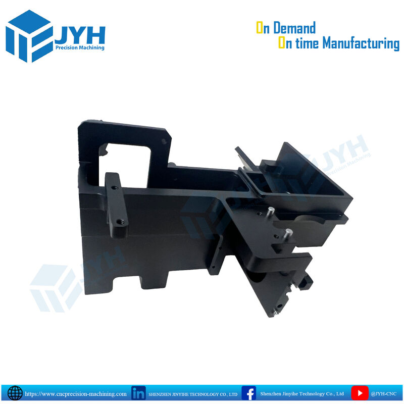 Präzisions-CNC-bearbeitete schwarz-anodisierte Aluminiumgehäuse mit Korrosionsbeständigkeit