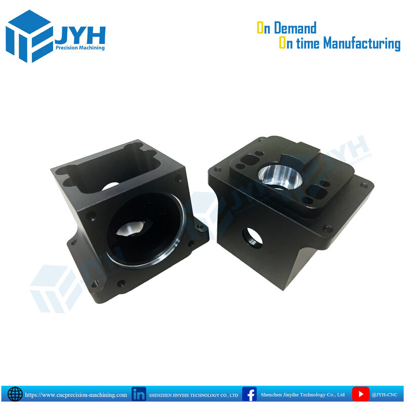 Präzisions-CNC-bearbeitete schwarz-anodisierte Aluminiumgehäuse mit Korrosionsbeständigkeit